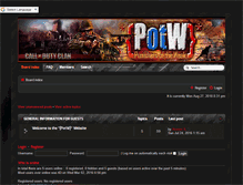 Tablet Screenshot of potw-clan.com